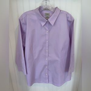 LL Bean Crisp Lavender Shirt size XL